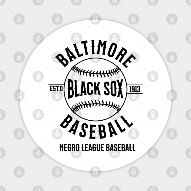 The Baltimore Black Sox Negro League Baseball Magnet by UrbanLifeApparel